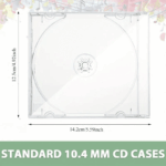 Caja Cd Plástica Single 10.4 Mm Pack 10u Trasparente Premium Gris - Imagen 2