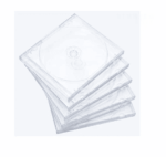 Caja Cd Plástica Single 10.4 Mm Pack 10u Trasparente Premium Gris