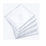 Caja Cd Plástica Single 10.4 Mm Pack 10u Trasparente Premium Gris