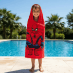 Toalla Spiderman Playa Capucha Microfibra 60x120cm Araña