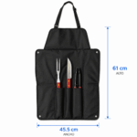 Delantal Parrillero +3 Piezas Asado 61x45cm - Imagen 4