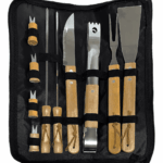SET ASADO 10 PIEZAS PACK PARRILLA BOLSO 44x15x7cm