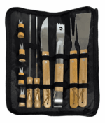 SET ASADO 10 PIEZAS PACK PARRILLA BOLSO 44x15x7cm